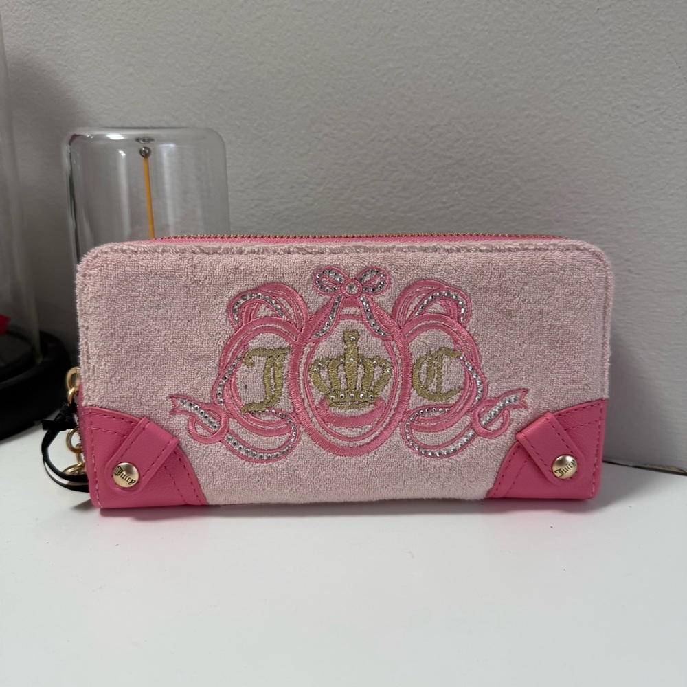 Juicy couture terrycloth Pink and Gold Women's Wallet